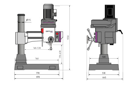Radiálna vŕtačka  OPTIdrill RD 3
