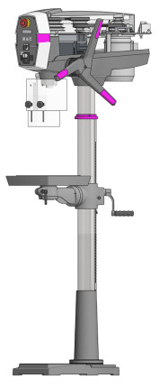 Stĺpová vŕtačka  OPTIdrill DP 26 F (400 V)