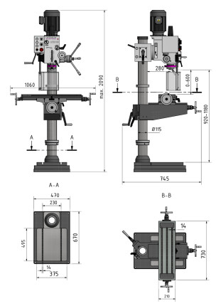 Stĺpová prevodová vŕtačka Převodová vrtačka OPTIdrill DH 40 CTP