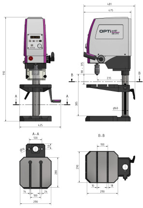 Stolová vŕtačka OPTIdrill DX 17 V