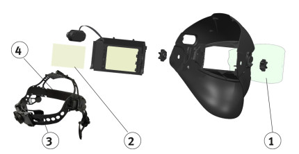 Samostmievacia zváracia kukla VarioProtect XXL-W F-TC
