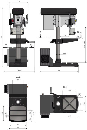 Stolová vŕtačka OPTIdrill DH 18 V