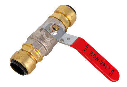 Kulový ventil se zástrčkovou spojkou ø 22 mm