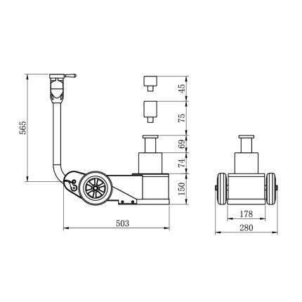 Pojazdný autozdvihák WWH 30002 PH