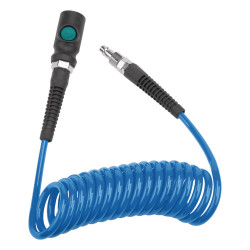 Spirálová PU hadice 3 m, ø 5/8 mm, 10 bar s rychlospojkou