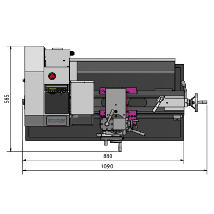Stolný sústruh OPTIturn TU 2304 V