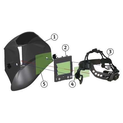 Samostmievacie zváracie kukla  VarioProtect XXL-W-2 TC red