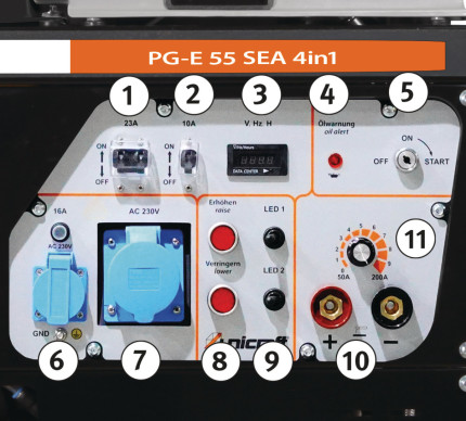 Synchrónna elektrocentrála PG-E 55 SEA 4 in 1