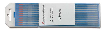 Wolframová elektroda WT20 červená 3,2 x 175 mm - celé balení obsahuje 10 ks (1421320).