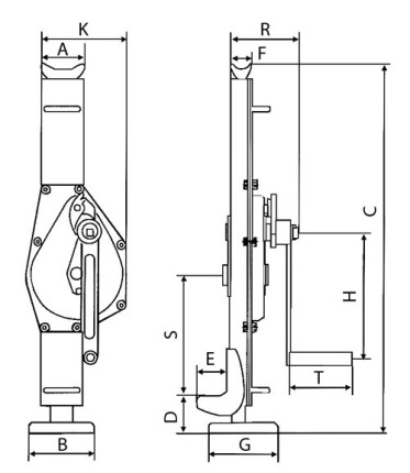 Hrebeňový zdvihák SW 3