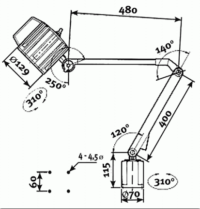 Halogénová lampa AL 35