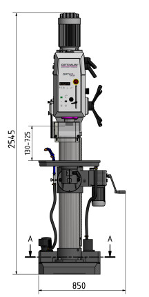 Stĺpová prevodová vŕtačka OPTIdrill DH 55 G 