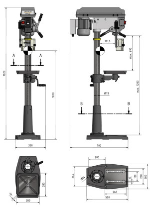 Stolová vŕtačka OPTIdrill DQ 25