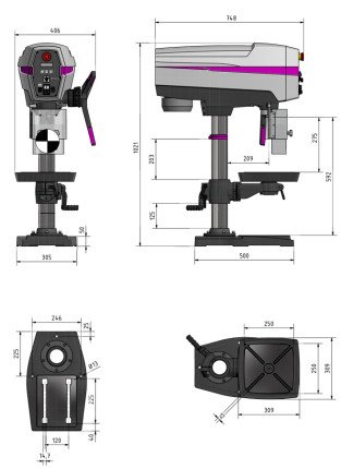 Stolová vŕtačka OPTIdrill DP 26 T (400 V)